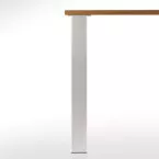 Set van 4 tafelpoten 263R vierkant 60x60mm inox look hoogte 710mm / pce
