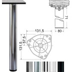 Ronde tafelpoot Ø 80mm...
