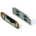Magnetic catch surface mount white LS series 61mm centers 12kg force per piece