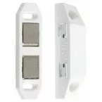 Surface-Mounted Magnetic Catch LS Series White 45mm Centers 6kg Force per Piece