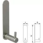 Crochet PERCHA sur plaque allongée en inox n° DI.PX001 / pce