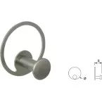 Crochet rond sur cercle en inox n° DI.PX334 / pce