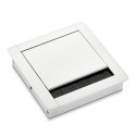 Stavo Cable Grommet 120x128x27mm Matte White Aluminum per piece