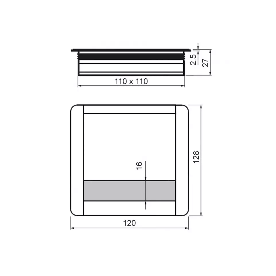 Stavo 120x128x27mm aluminium...