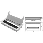 Rechthoekige aluminium kabelgoot 80 x 160 mm / pce