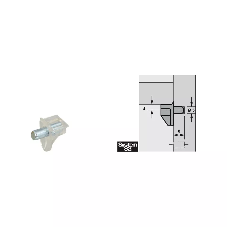 Hettich Safety Shelf Support 5 mm...