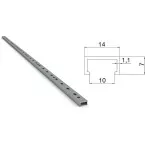 Crémaillère en aluminium à appliquer / 2m