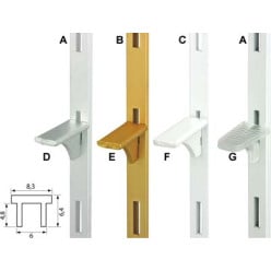 Crémaillère série 4500 en aluminium à encastrer aluminium / 2.5m