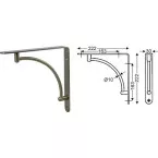 Decorative Console WB-25 220x220x30mm Chrome per piece