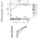 Pair of 300mm Foldable Brackets Stainless Steel 304 / pc