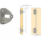 Adapter for Matte Nickel Furniture Handle / pc