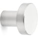 Platte ronde knop op voet Ø30mm, geborsteld roestvrij staal / pce