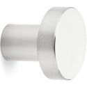 Bouton rond plat sur pied Ø15mm inox brossé / pce