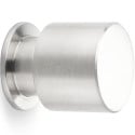 Bouton cylindrique sur embase Ø25 inox brossé / pce