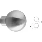 Bouton boule Ø25mm inox brossé / pce