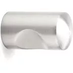 Cilindrische knop + inkeping Ø15mm geborstelde inox / pce