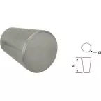 Knop kegelvormig Ø16mm geborsteld roestvrij staal / pce