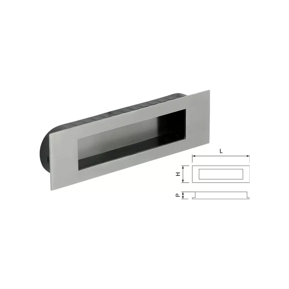 Rectangular Brushed Stainless Steel...