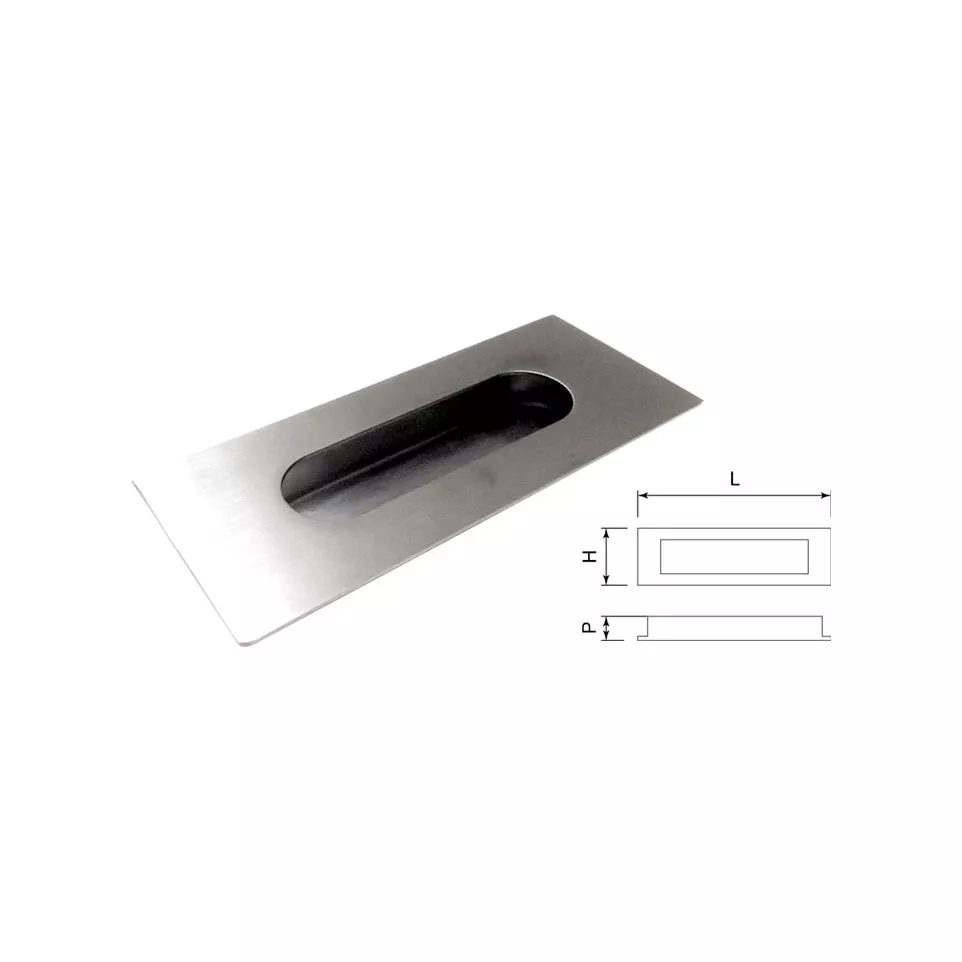 Rechthoekige-ovale komgreep 150x50mm...