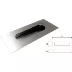 Cuvette rectangulaire-ovale 150x50mm inox brossé / pce