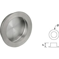 Cuvette ronde Ø 50mm inox brossé / pce