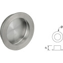 Ronde komgreep Ø 40mm geborsteld roestvrij staal / pce