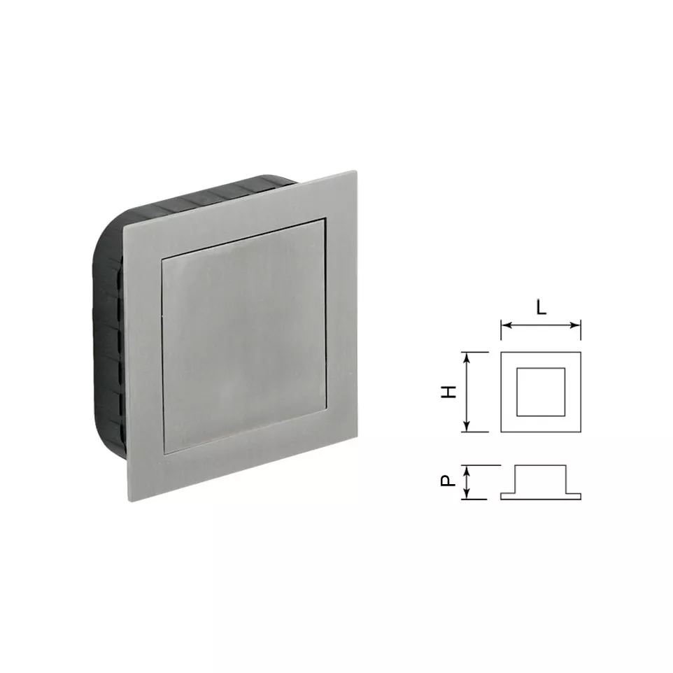 Square Push Bowl 75x75mm Brushed...