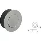 Round Push Bowl Brushed Stainless Steel Ø 75mm / pc