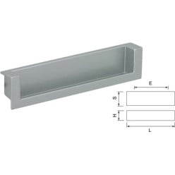 Recessed Cup Handle 128mm Matte Nickel / pc
