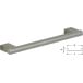Poignée T Ø12x224mm support plat inox massif brossé / pce