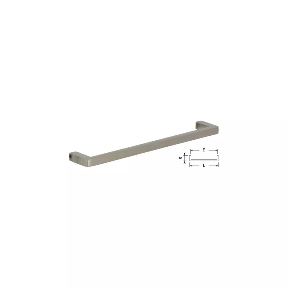 Poignée U fine carrée 10x320mm inox...