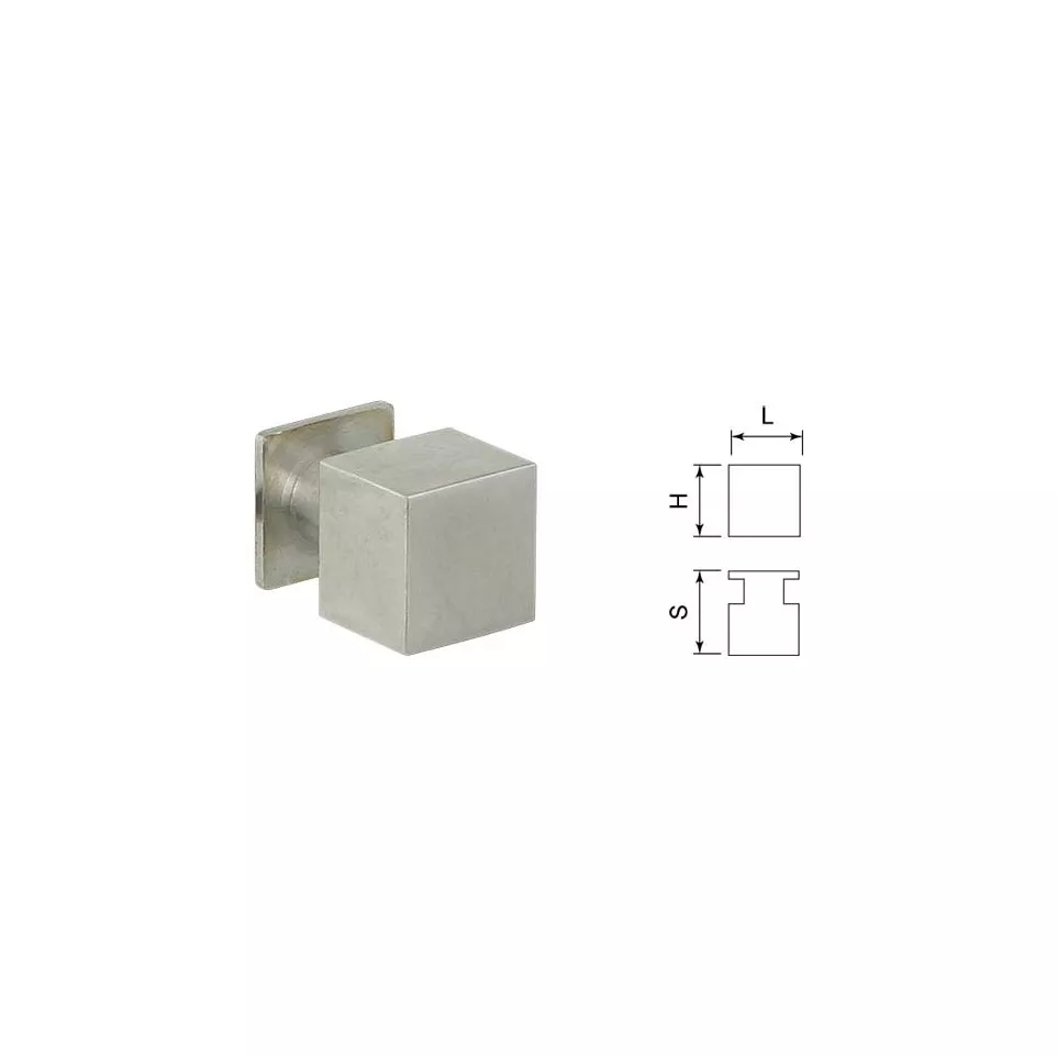 Kube Square Brushed Solid Stainless...
