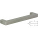 U-vormige vierkante handgreep 15x320mm geborsteld roestvrij staal hol 201 / pce