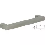 U-vormige vierkante handgreep 15x192mm geborsteld roestvrij staal hol 201 / pce