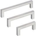 U-vormige greep vierkantig 10x-128mm inox hol geborsteld / pce