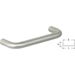 U-greep Ø10x96mm massief geborsteld inox 201 / pce