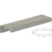 Opschroefbare L-greep 96x128x40mm geborsteld inox / pce