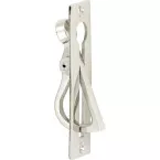 Recessed finger pull handle for sliding door polished nickel brass / pc