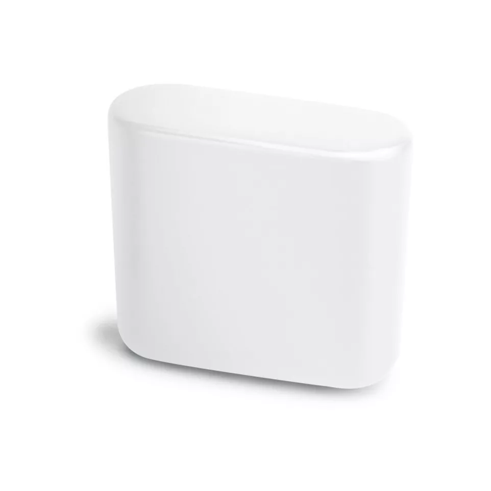 Bouton Mini long 27x11mm blanc mat / pce