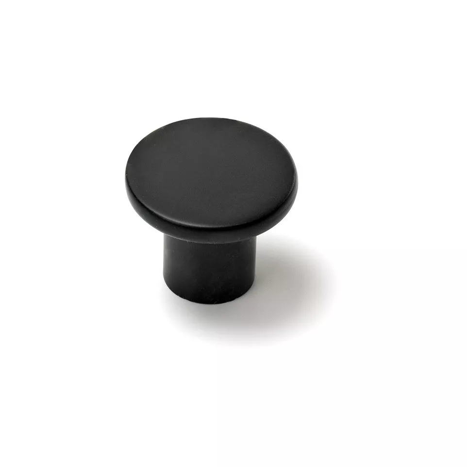 Knop Disc Ø 28mm zwart mat / pce