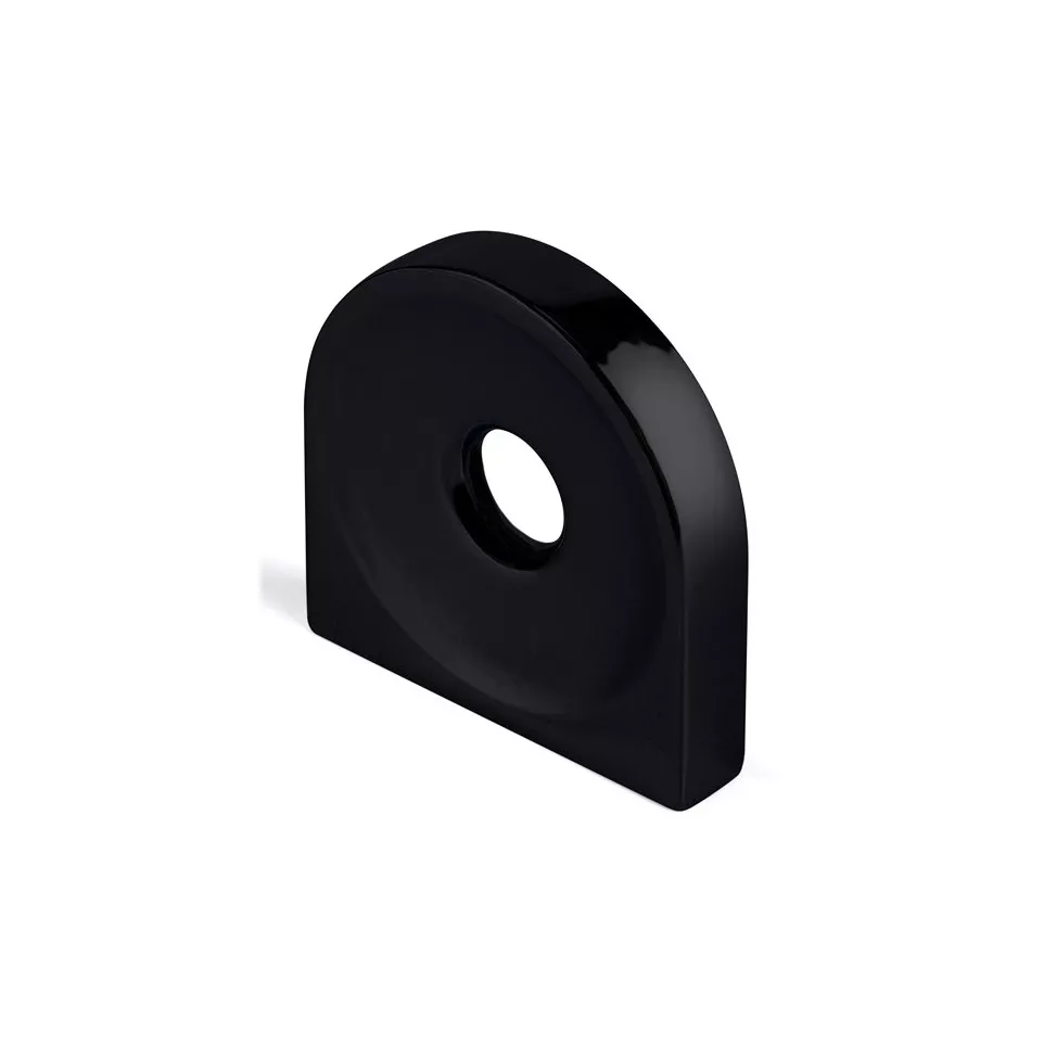 Bouton Circle 40x40mm noir mat / pce