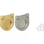 Poignée bateau 36x36mm nickelé satiné / pce