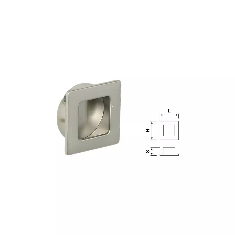 Square Satin Nickel Bowl 50x50mm per...