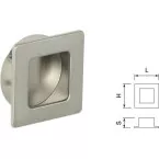 Cuvette carrée 39x39mm nickelé satiné / pce