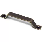 Industriële handgreep Rivet 160mm verouderd brons / pce