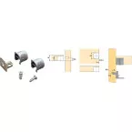 Euro Countersunk Head Fixing Screw Ø6.3x12.5mm per piece