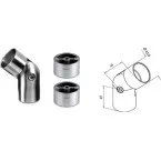 Raccord orientable pour barre en bois 42,4mm / pce