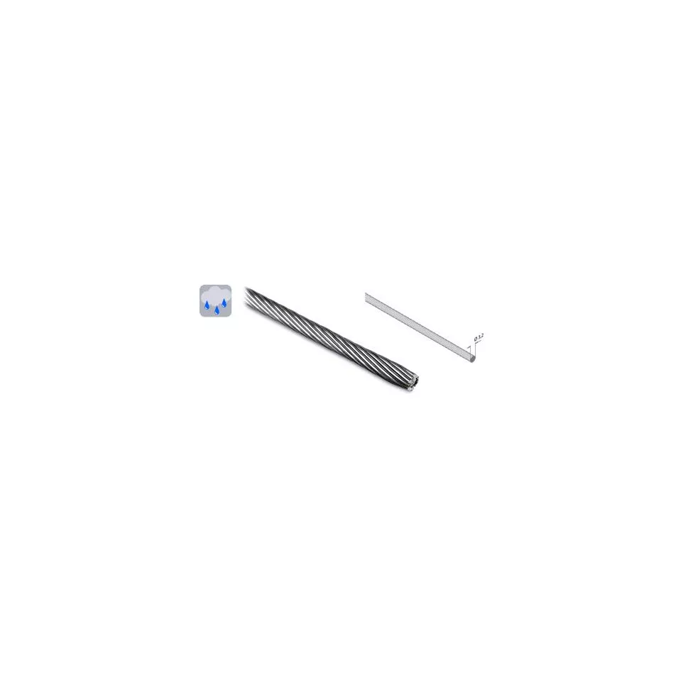 Stainless Steel Cable Ø3.2 mm 50m...