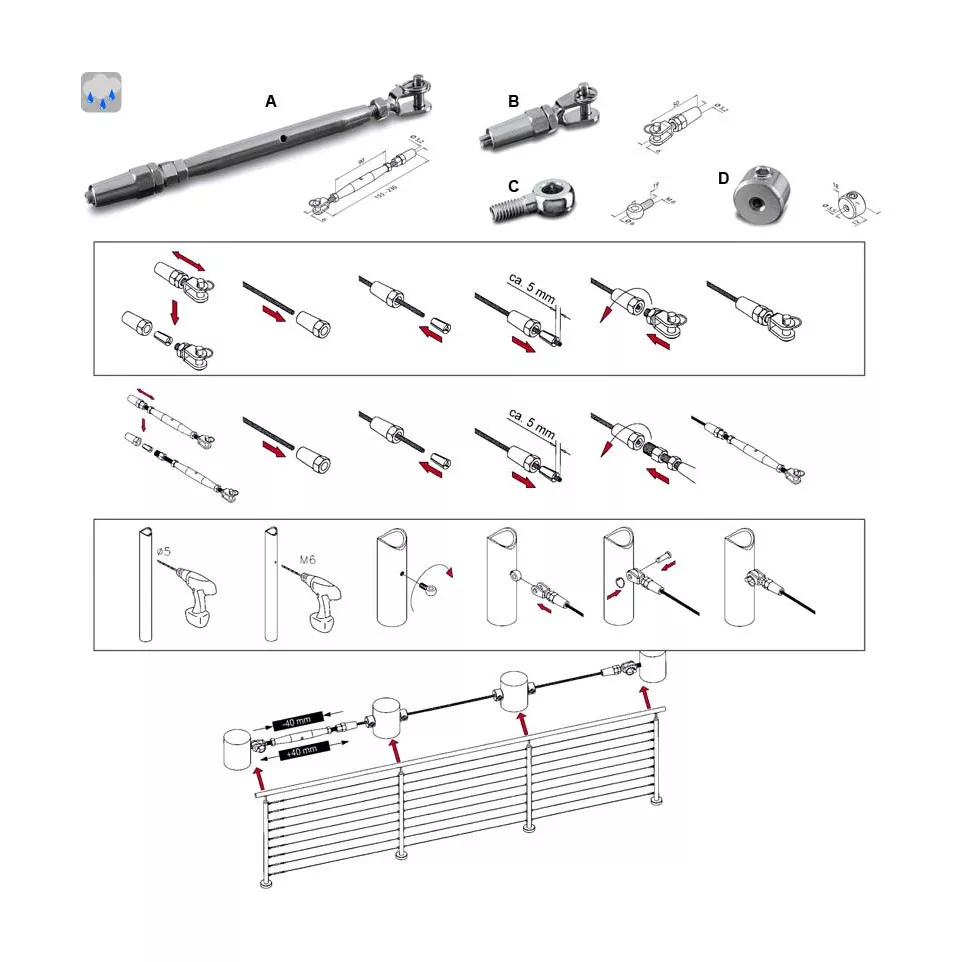 M6 Anchor Eye Bolt for 316 Stainless...