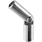 Raccord orientable +90° à -90° barre Ø12mm inox 316 / pce